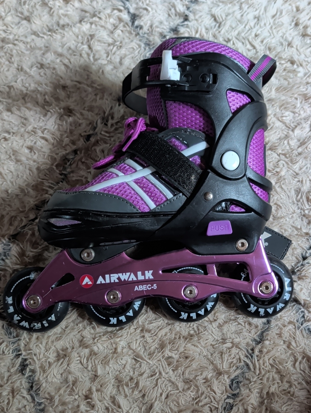 Airwalk Purple Kids Adjustable Inline Skates